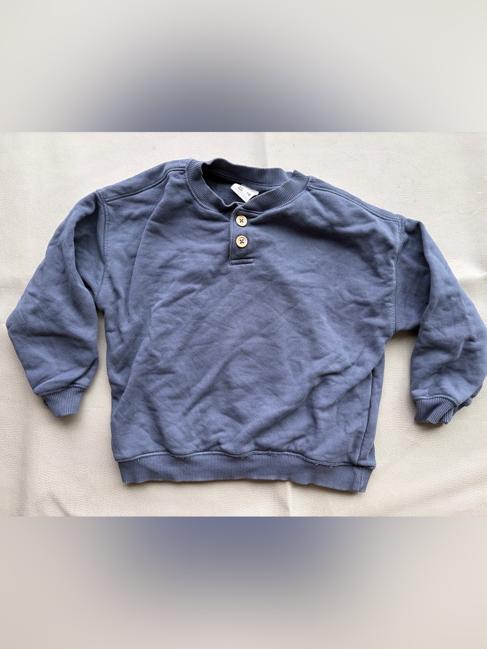 Zara boys blue henley sweatshirt